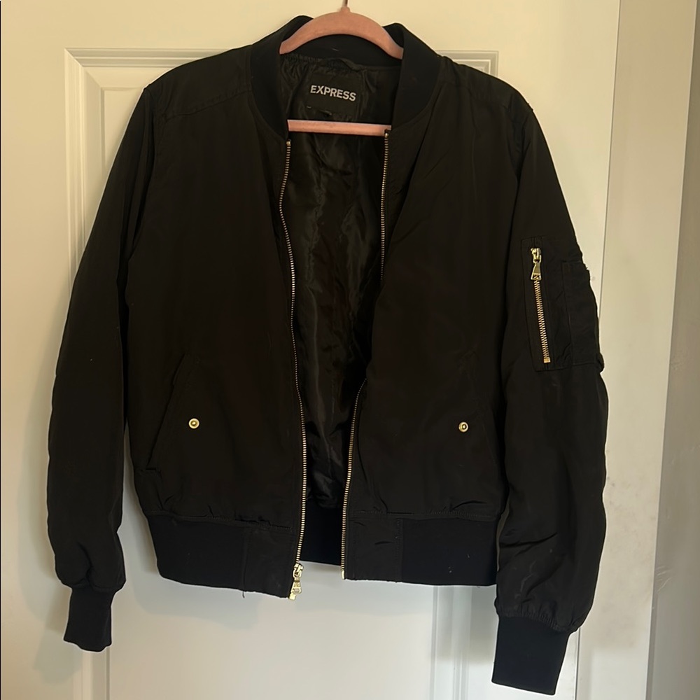 Express Black Bomber Jacket